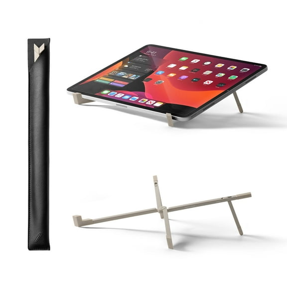 Native Union Fold Laptop Stand – Ultra-Slim Foldable & Portable Laptop Stand – Ergonomic & Optimized Viewing Angle – For MacBooks & Laptops, iPads & Tablets (SandStone)
