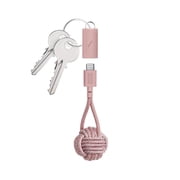 Native Union Key Cable - USB-C Reinforced High Speed Charging Cable with Key Fob Rose