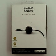 Native Union NCABLEKVLCSBLK Night Cable Lightning 10ft Black
