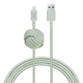 thumbnail image 1 of Native Union Night Cable USB-A to Lightning - 10ft Durable Charging Cable with Weighted Knot (Sage), 1 of 7