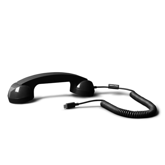 Native Union Pop Phone – Retro Telephone Handset with Mic & Speaker, USB-C for iPhone, iPad, Laptop, Tablet, Samsung S24, Flip 6, Fold 6 – Hybrid Work, Calls, Video Conferences, Meetings (Black)