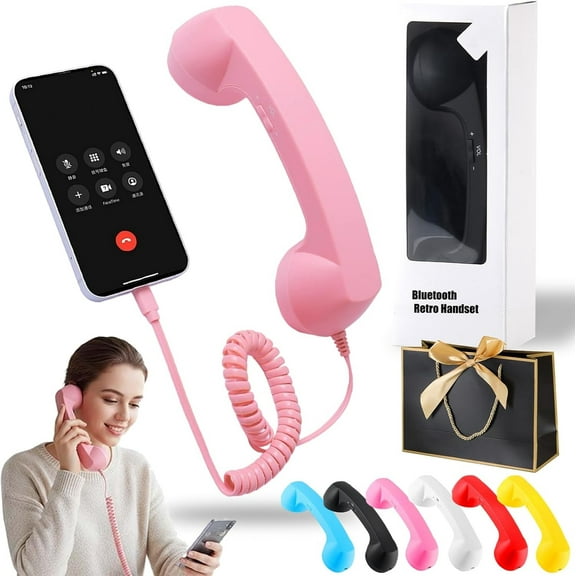 Native Union Pop Phone – Retro Telephone Handset with Mic & Speaker, USB-C for iPhone, iPad, Laptop, Tablet, Samsung S24, Flip 6, Fold 6 – Hybrid Work, Calls, Video Conferences, Meetings