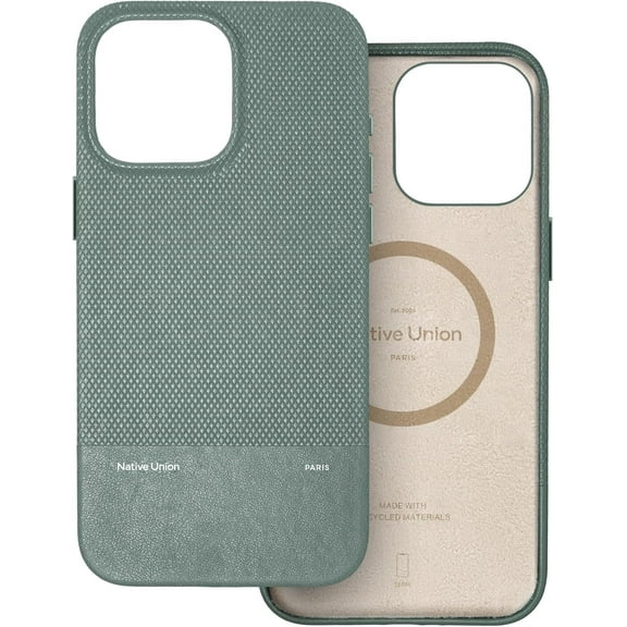 Native Union (Re)Classic Case 3.0 – Drop Protection Compatible with iPhone 16 Pro Max (Slate Green)