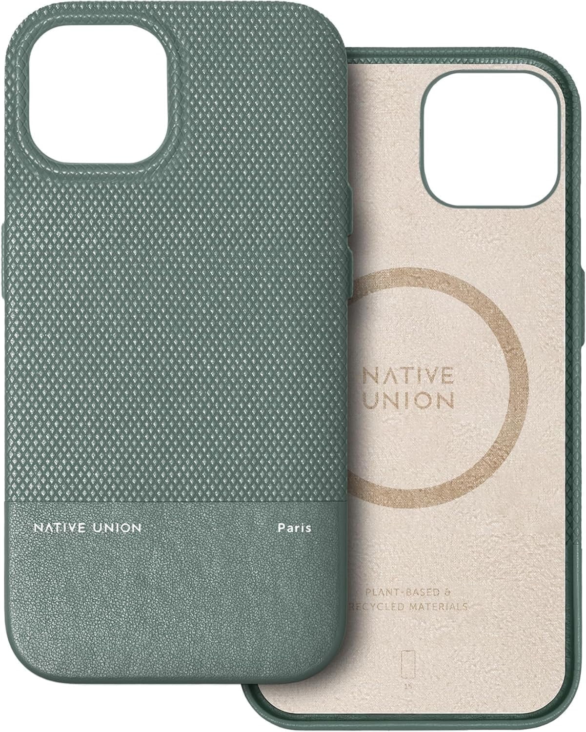 Native Union (Re)Classic Case – 6ft Drop Protection – Compatible with iPhone 15 (Slate Green)