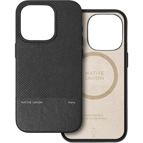 Native Union (Re)Classic Case – Magnetic 6ft Drop Protection – Compatible with iPhone 15 Pro(Black)