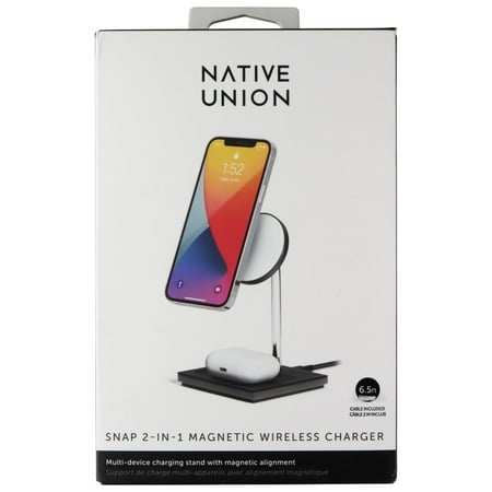 Native Union - Multi-device Magnetic wireless charging pad for iPhone & Qi Compatible devices - Black