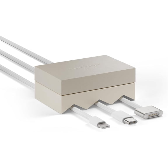 Native Union Weighter – Cable Weight/Holder Desk Accessory – Non-Slip Cable Organizer – For All Cables including USB-C & Lightning (3 Cables/Sandstone)