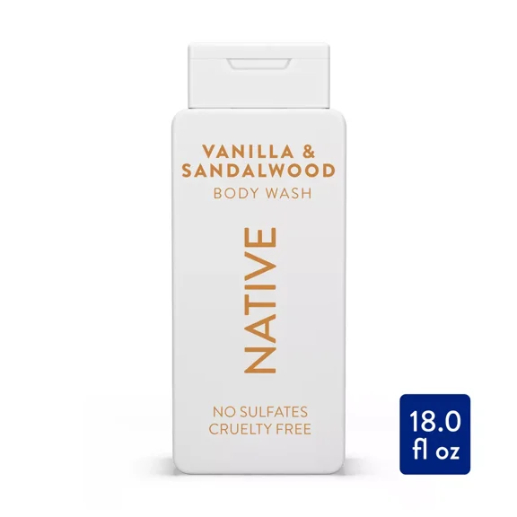 Native Vanilla & Sandalwood Body Wash 18 fl oz