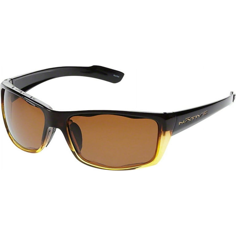 Native Wazee Sunglasses Stout Fade Iron with Brown Polarized Lens