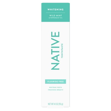 Native Whitening Wild Mint & Peppermint Oil Fluoride Free Toothpaste, 4.1 oz