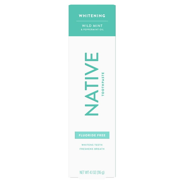 Native Whitening Wild Mint & Peppermint Oil Fluoride Free Toothpaste, 4