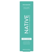 Native Toothpaste, Whitening Wild Mint & Peppermint Oil Fluoride Toothpaste, 4.1 oz