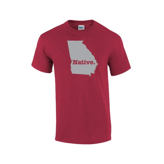 Native to Georgia Southern Short Sleeve T-shirt-Antiquecherry-XL