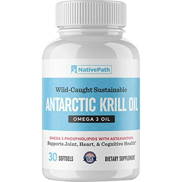 NativePath Antarctic Krill Oil WildCaught Krill Omega3 Fatty Acids with EPA and DHA 30