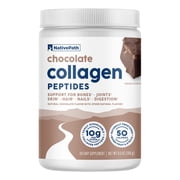 NativePath Collagen Peptides Protein Powder Chocolate, Hydrolyzed Grass-Fed Type 1 & 3, Beauty & Joint Support, 20 Servings