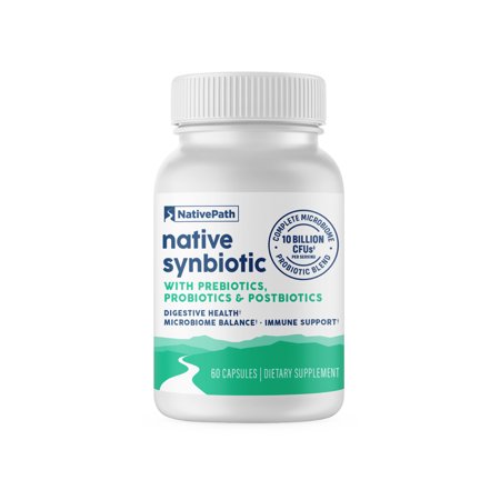 NativePath Complete Synbiotic, Pre, Pro and Postbiotic with Tributyrin, Gut Health, 60 Capsules