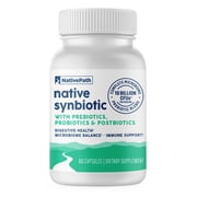 NativePath Synbiotic Gut Health Capsules, 3-in-1 Prebiotic, Probiotic & Postbiotic with Tributyrin & Inulin, 60 Count
