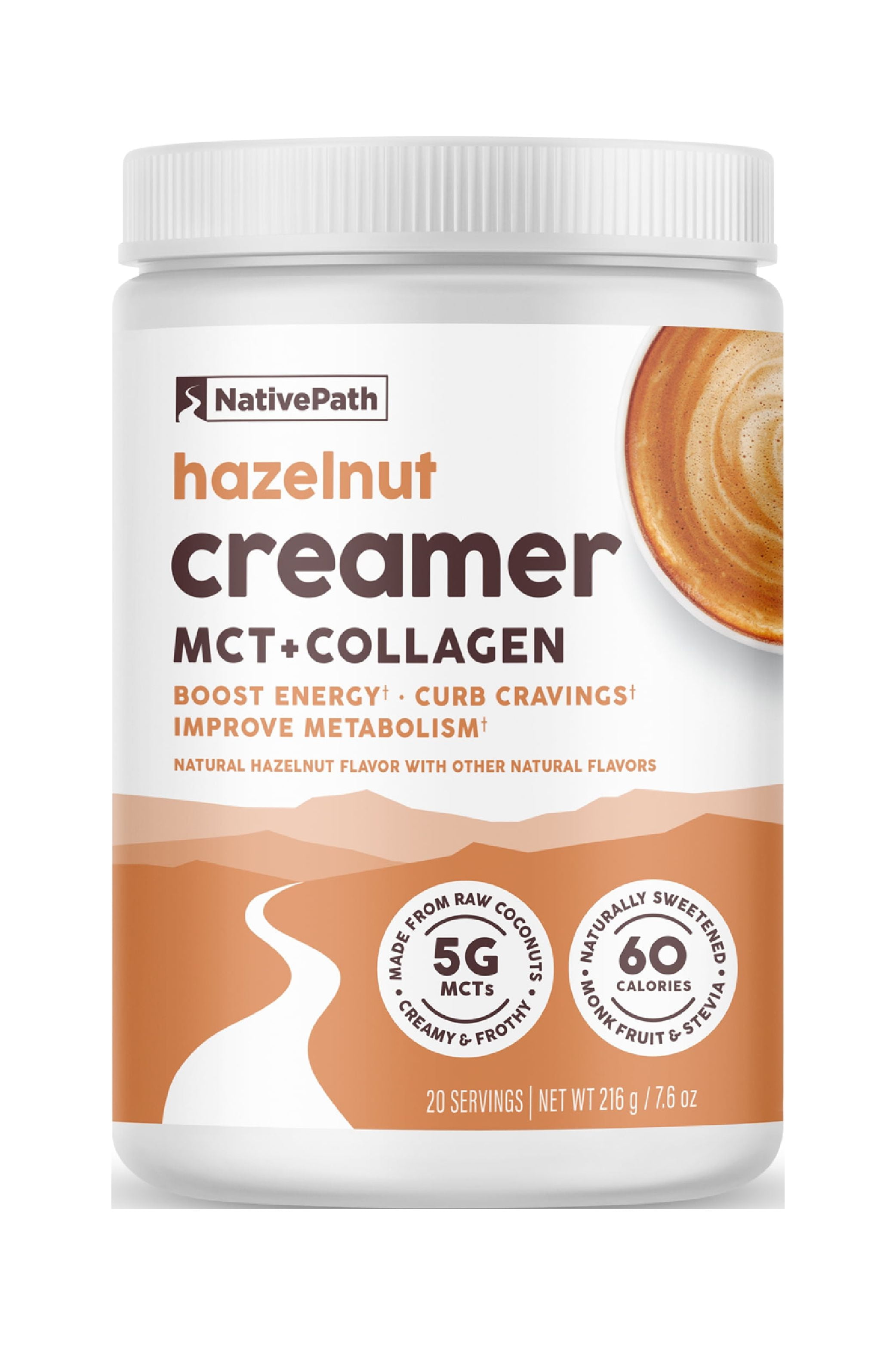 NativePath Keto Coffee Creamer Powder Hazelnut — KetoFriendly, Non