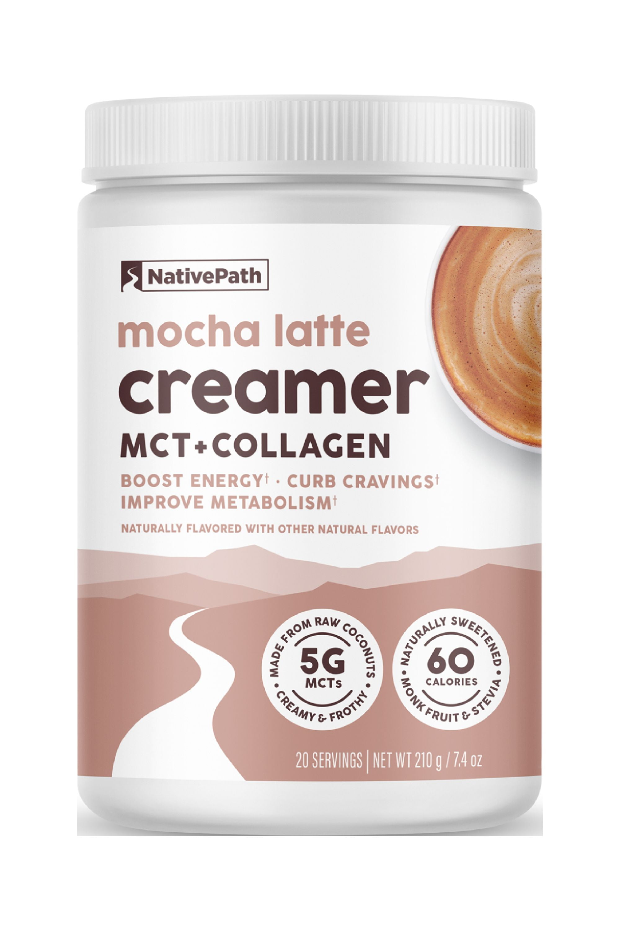 NativePath Keto Coffee Creamer Powder Mocha Latte — KetoFriendly, Non