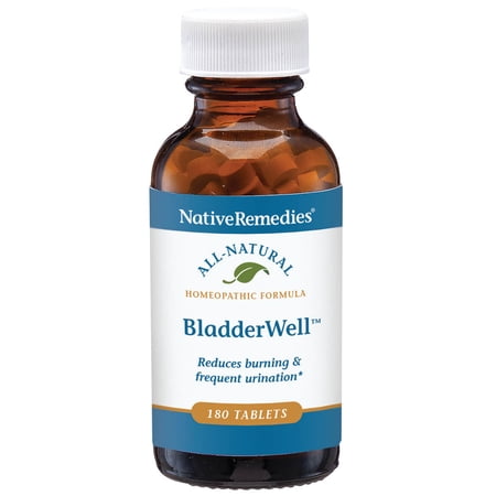 NativeRemedies BladderWell Tablets - Natural Homeopathic Formula for Burning and Frequent Urination - Supports Bladder Health - 180 Tablets