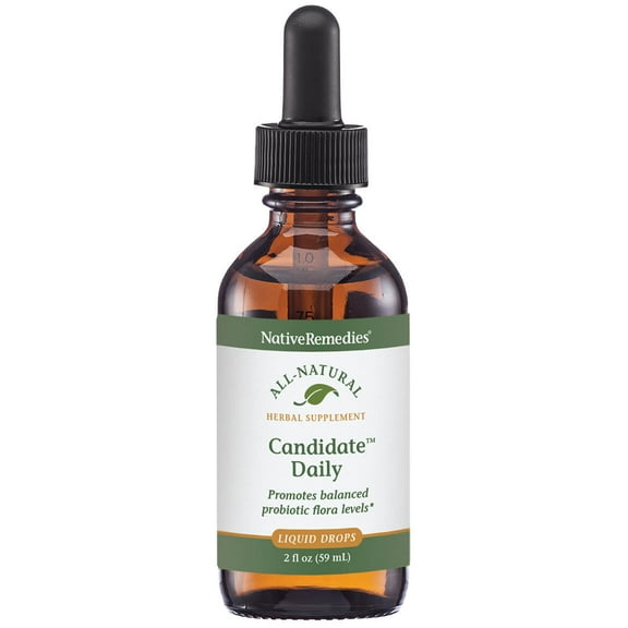 NativeRemedies Candidate  - All Natural Herbal Supplement Promotes Balanced Probiotic Flora and Normal pH Levels - Supports Normal Levels of Candida in the Digestive Tract -  59 mL