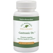 NativeRemedies Gastronic Dr. - All Natural Herbal Supplement for Healthy Digestion and Comfort After Meals - Promotes a Healthy Stomach Lining and Balanced Stomach Acid Levels - 60 Veggie Caps