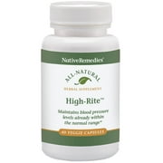 NativeRemedies High-Rite - All Natural Herbal Supplement to Support Heart Health and Healthy Circulation - 60 Veggie Caps