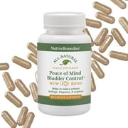 مكملات التحكم في المثانة من Native Remedies - راحة البال مع Urox - دعم المثانة للنساء والرجال، لصحة المثانة المفرطة النشاط - تقليل التبول الليلي - كبسولات نباتية غير معدلة وراثيًا 60 كبسولة