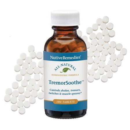 NativeRemedies TremorSoothe - Natural Homeopathic Formula to Temporarily Control Shakes, Tremors, Muscle Spasms and Twitches -180 Tablets