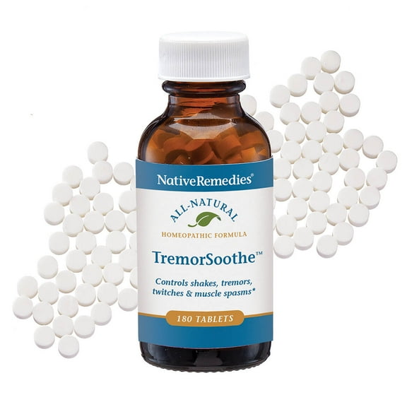 NativeRemedies TremorSoothe - Natural Homeopathic Formula to Temporarily Control Shakes, Tremors, Muscle Spasms and Twitches -180 Tablets