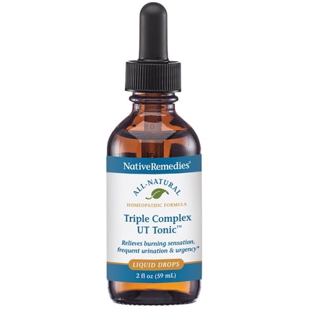 NativeRemedies Triple Complex UT Tonic - Natural Homeopathic Formula to Relieve Bladder Irritation, Burning Sensation, Frequent Urination and Urgency - 59 mL