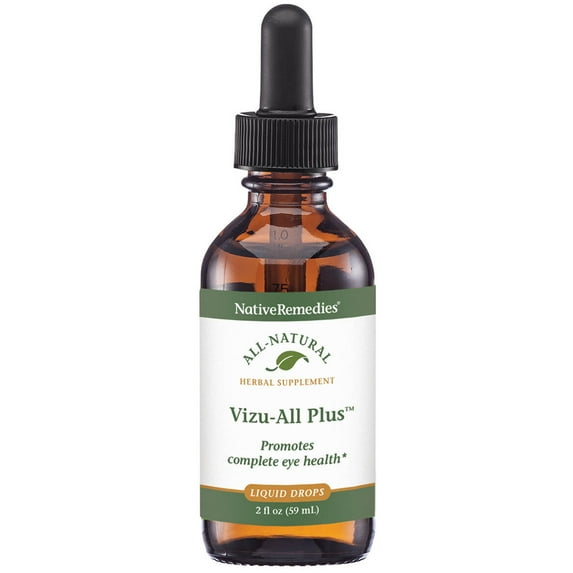 NativeRemedies Vizu-All Plus - All Natural Herbal Supplement For Clear Normal Vision and Healthy, Clear Eyes - Promotes Healthy Eye Functioning and Circulation - 59 mL