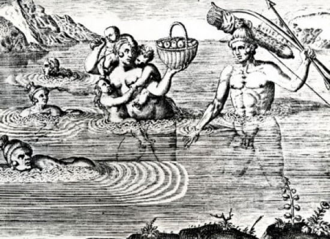 Natives of Floridas Atlantic Coast by unknown artist Canvas Art - (18 x 24)