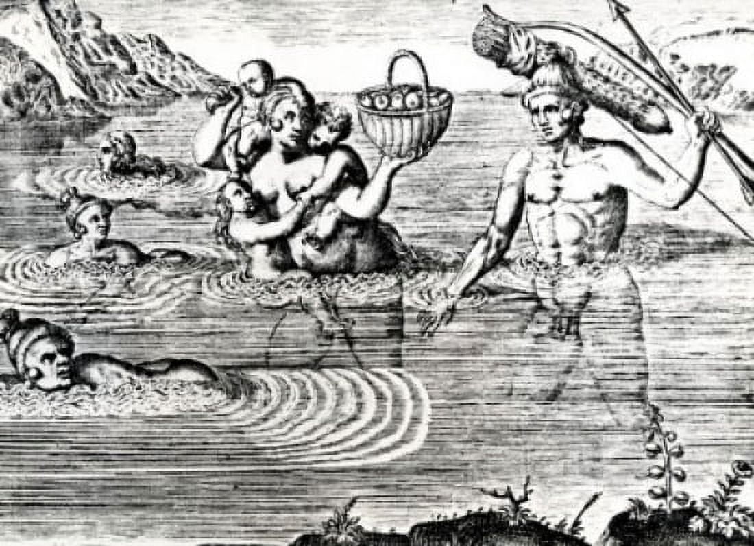 Natives of Floridas Atlantic Coast by unknown artist Canvas Art - (24 x 36)
