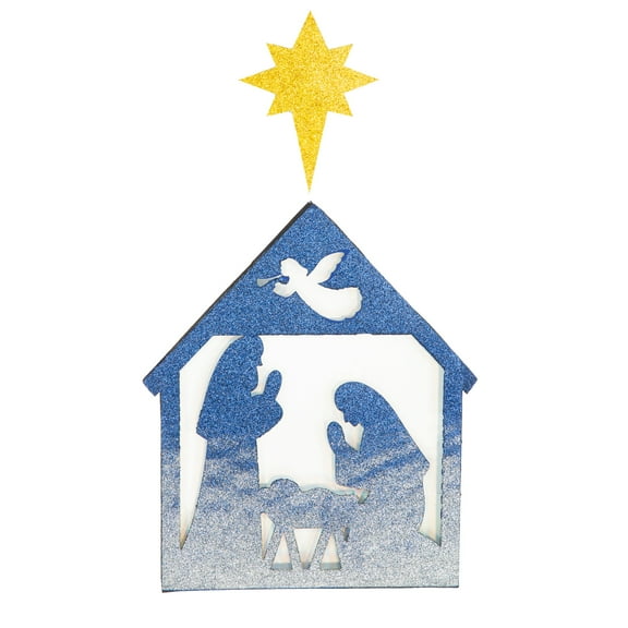 Nativity 3D LED with Diffusing Film Window Dcor