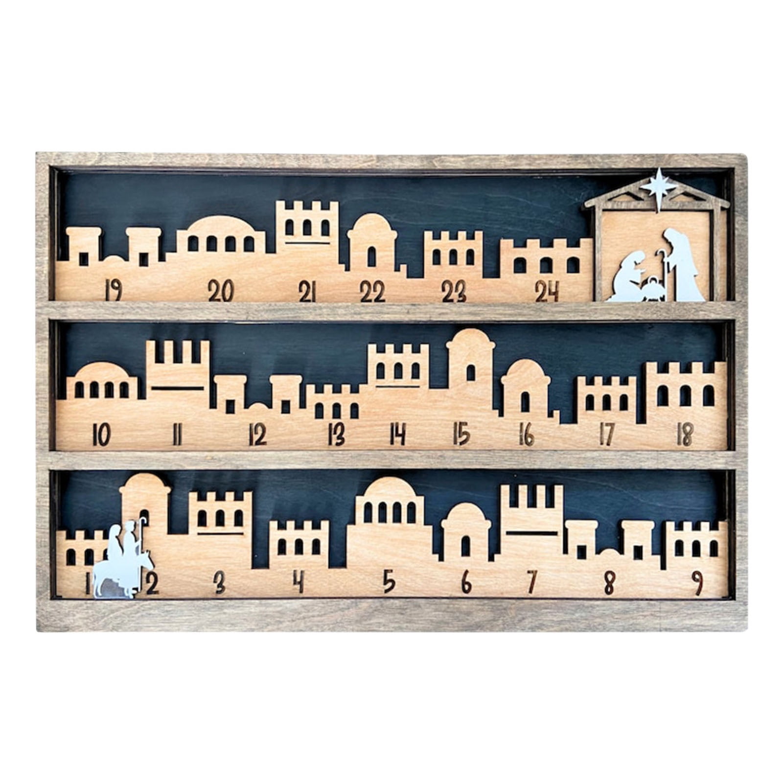Nativity Advent Calendar,Wooden Advent Calendar,Christmas Vacation Advent Calendar 2025,2025