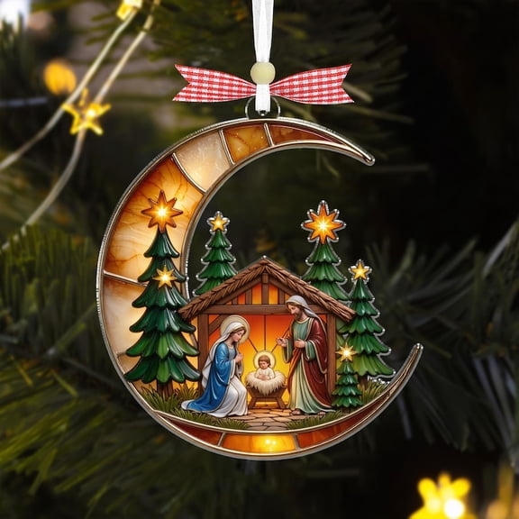 Nativity Baby Jesus Christmas Ornament – Nativity Scene Ornament, Religious Gift, Christian Holiday Decor, Holy Night Ornament, Jesus Gift