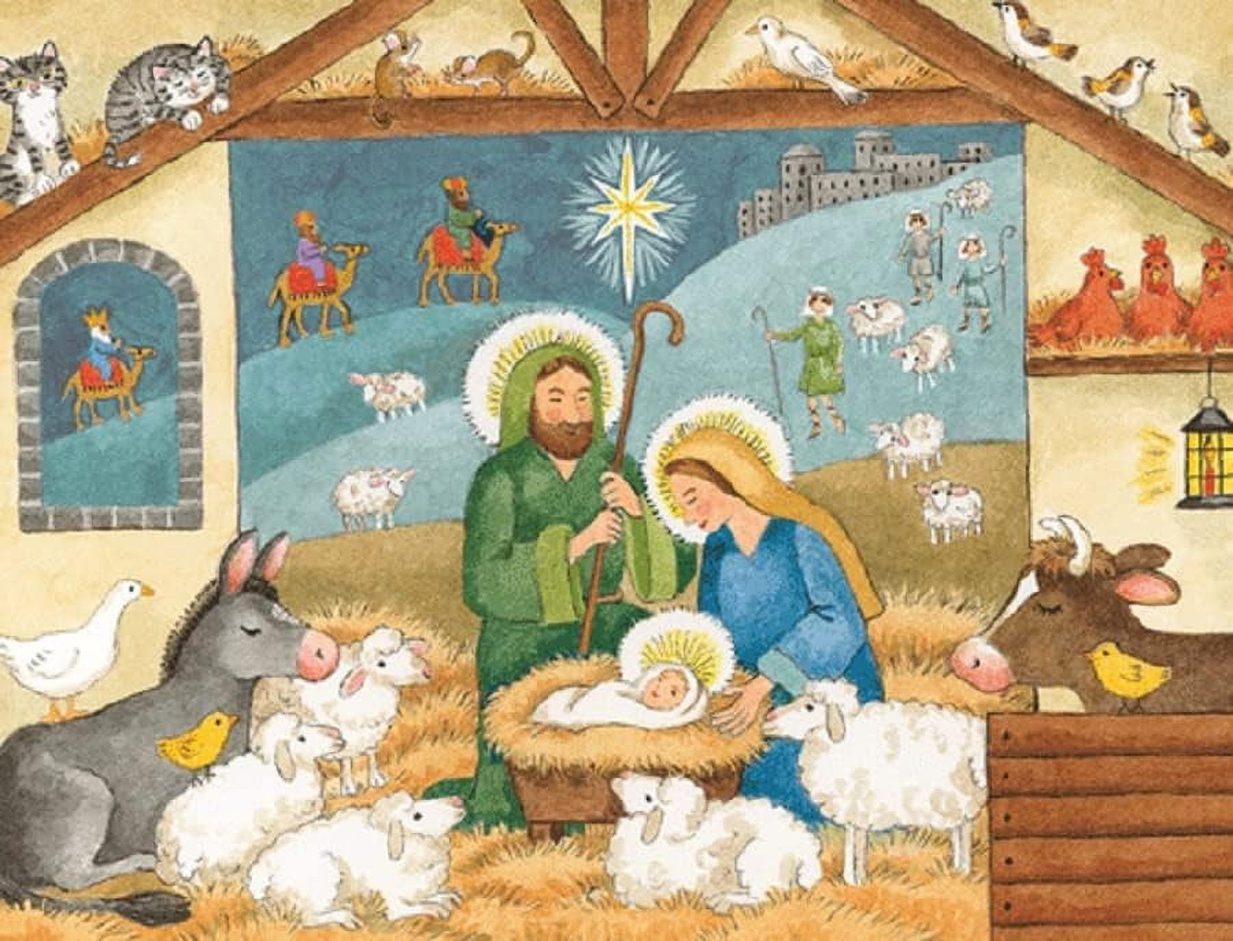 Nativity Boxed Christmas Cards 16 Cards & 16 Envelopes