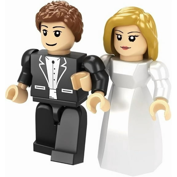 Nativity Bricks Bride & Groom Building Brick Figurines, Set of 2