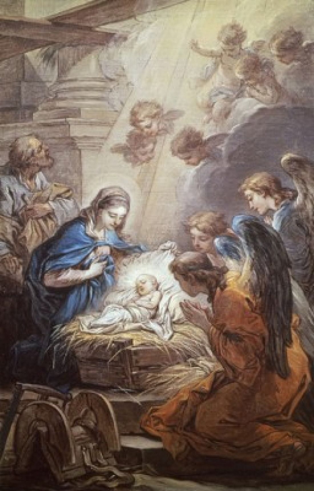 Nativity Carle Vanloo (1705-1765 French) Canvas Art - Carle Vanloo (18 x 24)