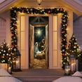 thumbnail image 1 of Nativity Christmas Door Cover Decorations - Jesus Holy Night Banner Blue Gold Religious Xmas Scene Sheep Front Door Cover Banner Backdrop for Holiday Farmhouse Decor, 1 of 7