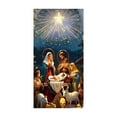 thumbnail image 1 of Nativity Christmas Door Cover Decorations - Jesus Holy Night Banner Religious Xmas Scene Sheep Front Door Cover Banner Backdrop for Holiday Farmhouse Decor,78.74x35.43in, 1 of 6