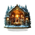 thumbnail image 1 of Nativity Christmas Ornaments, 2D Nativity Scene Christmas Ornaments with Base, Religious Decor Festive Sign for Desk Shelf Windowsill Mantel Table Home, 1 of 6