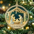 thumbnail image 1 of Nativity Christmas Ornaments, New Christian Ornaments Jesus Nativity Ornament Christmas Tree and Window Decor, Catholic Religious Gifts for Family Friends, Nativity Scene Decor Festive Ornament, 1 of 6