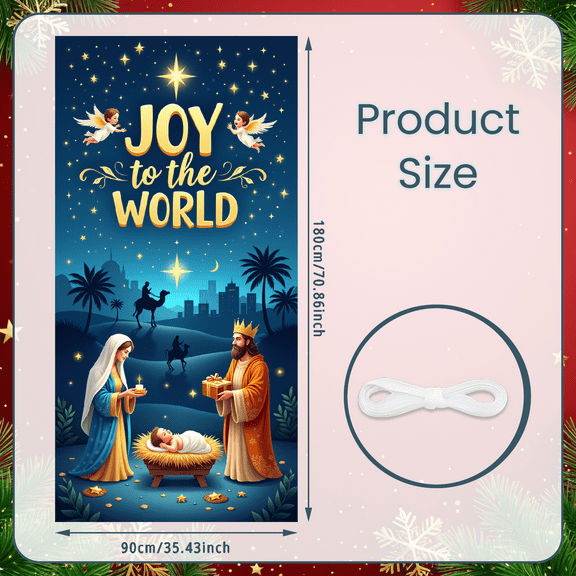 Nativity Design Christmas Celebration Religious Banner for Holiday Decoration Indoor Event Celebration