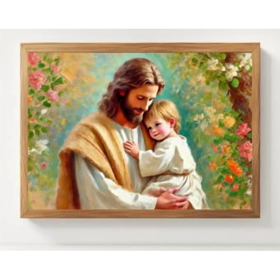 Nativity Divine Light Christian Poster, Poster Home Decor, Poster Only