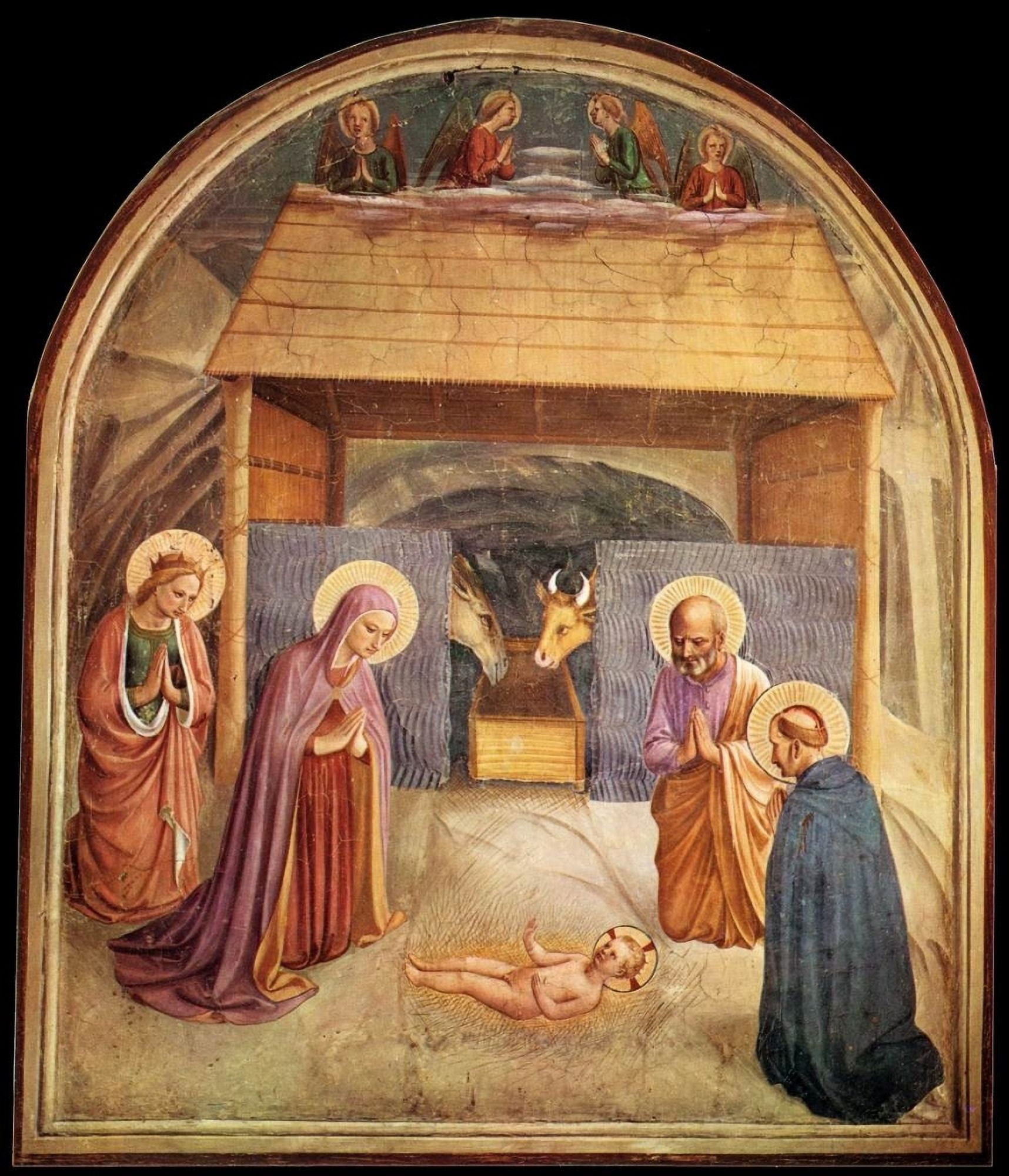 Nativity Fresco in San Marco Canvas Art - Fra Angelico (18 x 24)
