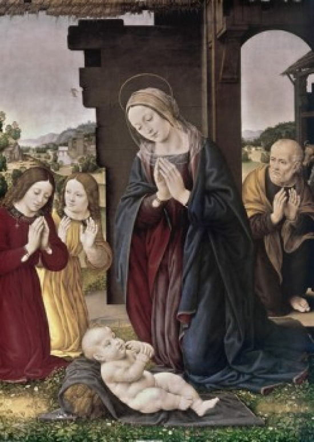 Nativity Lorenzo de Credi (ca1460-1537 Italian) Canvas Art - Lorenzo de Credi (18 x 24)