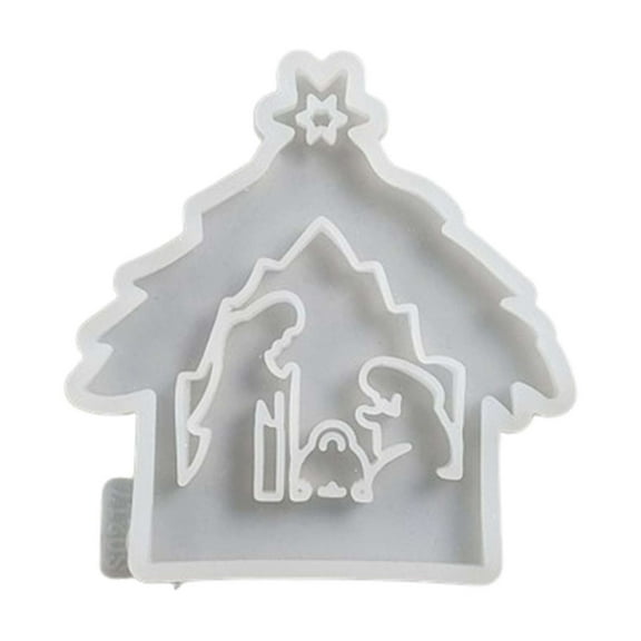 Nativity Mould, Premium Plaster Casting Mould for Nativity Set, Christmas Table Decorations Crafting Kit with Durable Material for DIY Gifts