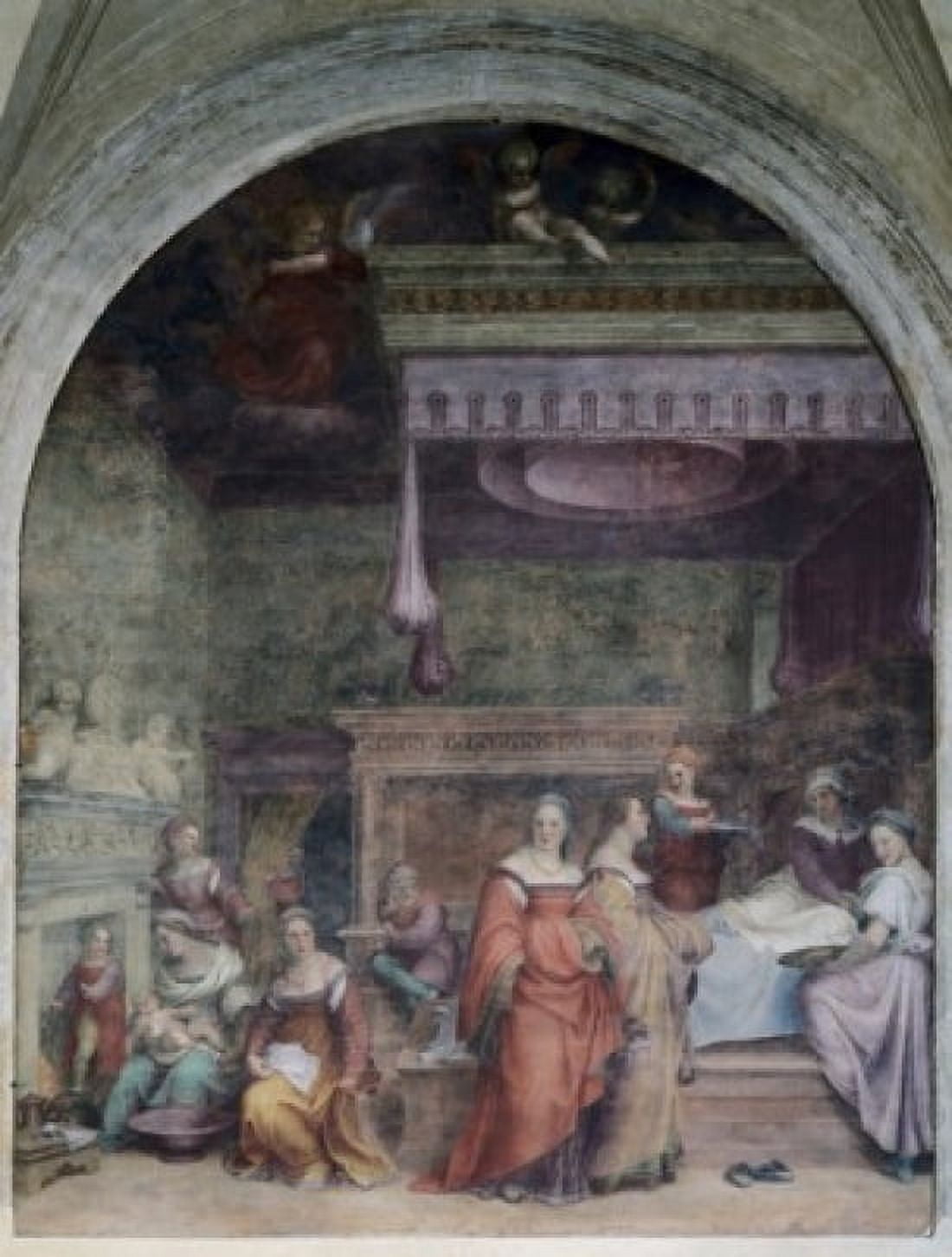 Nativity Of Mary Andrea del Sarto(1486-1530 Italian) SS Annunziata Florence Italy Canvas Art - Andrea del Sarto (24 x 36)